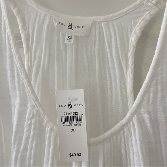 NWT Lou & Grey Gauzy Racerback Tank Top XS - Picture 3 of 7